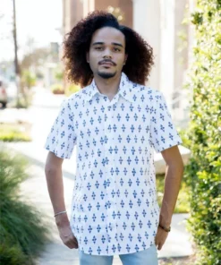 Passion Lilie Men's Jackson Ikat Button Down Shirt 5 Passion Lilie Men's Jackson Ikat Button Down Shirt