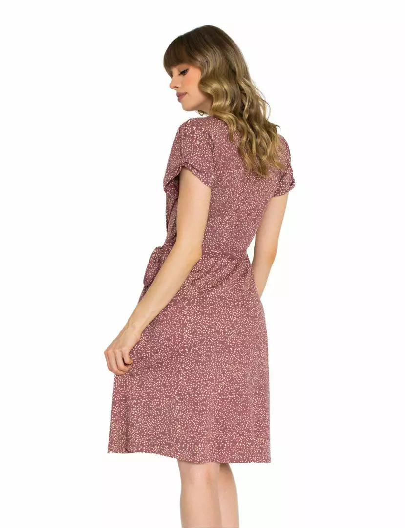 Passion Lilie Mauve Dots Jersey Dress 3 Passion Lilie Mauve Dots Jersey Dress