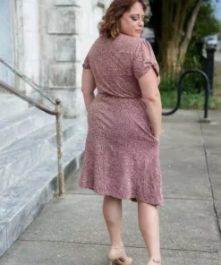 Passion Lilie Mauve Dots Jersey Dress 11 Passion Lilie Mauve Dots Jersey Dress