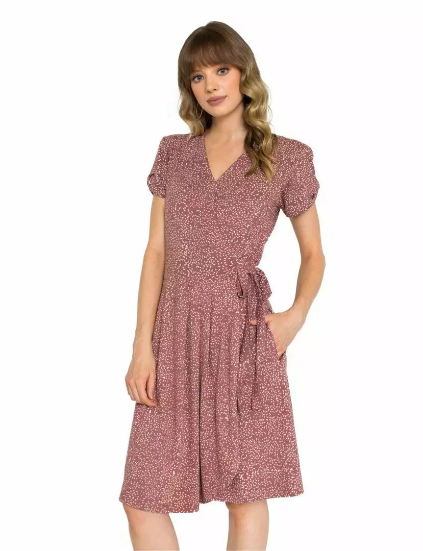Passion Lilie Mauve Dots Jersey Dress 2 Passion Lilie Mauve Dots Jersey Dress