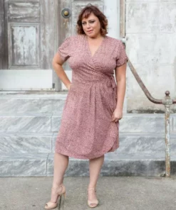 Passion Lilie Mauve Dots Jersey Dress