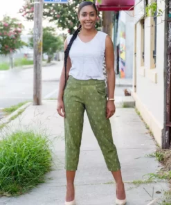 Passion Lilie Olive Crop Pants