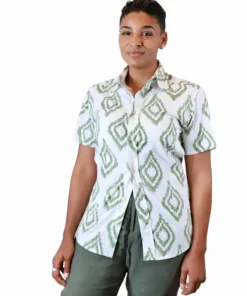 Passion Lilie Men's Palm Village Button Down Shirt