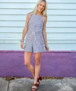 Passion Lilie Pinstripe Jumpsuit Clothing