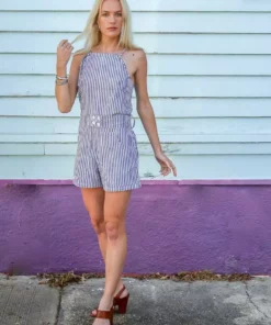 Passion Lilie Pinstripe Jumpsuit Clothing