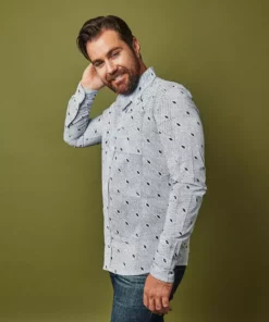 Passion Lilie Men's Diagonal Button Down Shirt 6 Passion Lilie Men's Diagonal Button Down Shirt