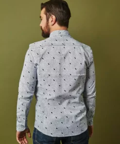 Passion Lilie Men's Diagonal Button Down Shirt