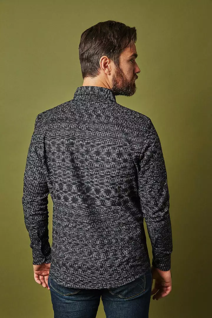 Passion Lilie Men's Timeless Button Down Shirt - Black 2 Passion Lilie Men's Timeless Button Down Shirt - Black