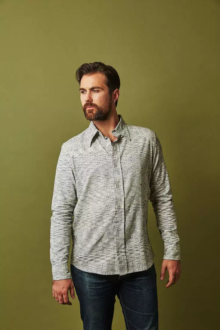 Passion Lilie Men's Timeless Button Down Shirt - Gray 1 Passion Lilie Men's Timeless Button Down Shirt - Gray