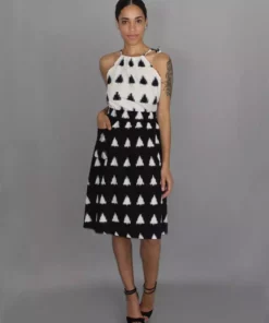 Passion Lilie Clothing Triangles Midi Skirt