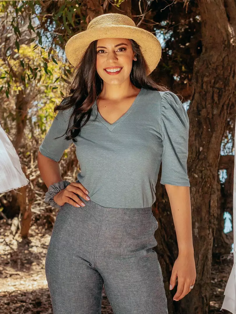 Valani Pauline Hemp Knit Puff Top 14 Valani Pauline Hemp Knit Puff Top