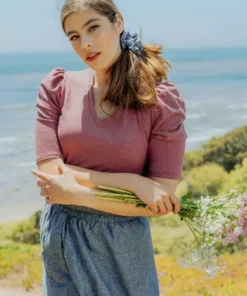 Valani Pauline Hemp Knit Puff Top 24 Valani Pauline Hemp Knit Puff Top