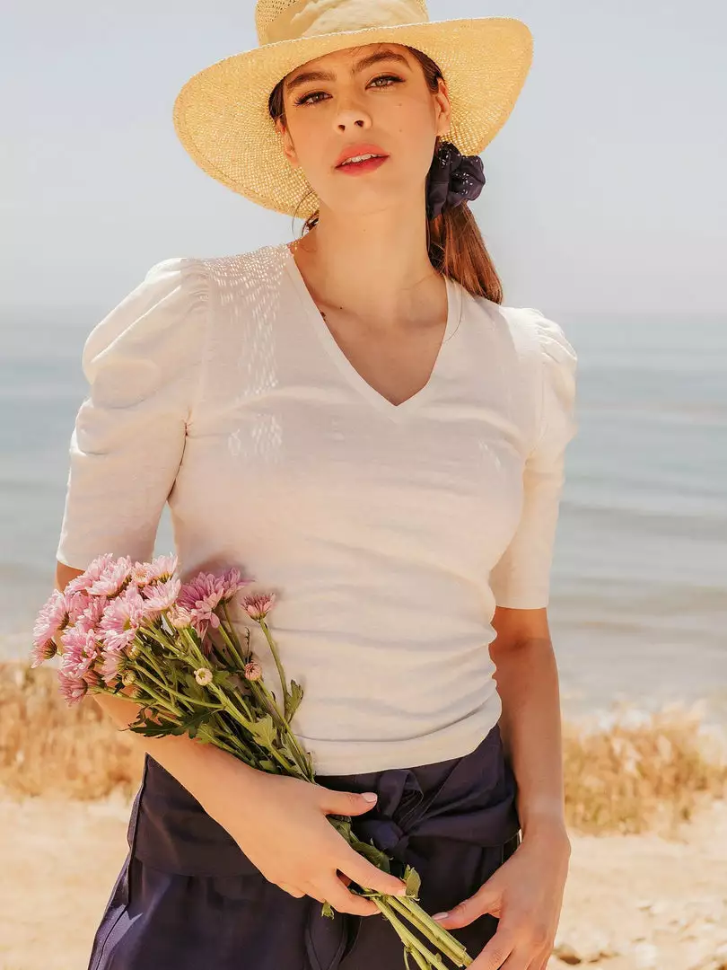 Valani Pauline Hemp Knit Puff Top 12 Valani Pauline Hemp Knit Puff Top