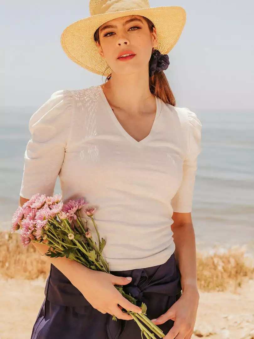 Valani Pauline Hemp Knit Puff Top 5 Valani Pauline Hemp Knit Puff Top