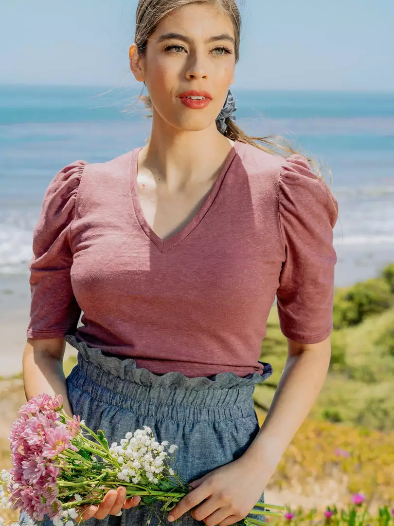 Valani Pauline Hemp Knit Puff Top 1 Valani Pauline Hemp Knit Puff Top