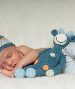 Pebble Blue Giraffe Rattle Baby Gifts