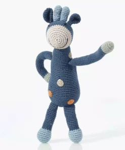 Pebble Blue Giraffe Rattle Baby Gifts