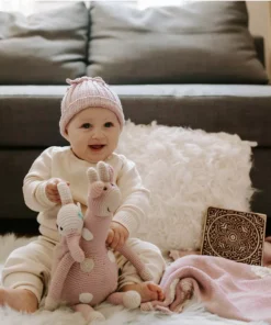 Pebble Large Giraffe - Dusky Pink Fair Trade