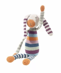 Pebble Best Sellers Rainbow Bunny Rattle