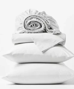 Coyuchi Percale Pillowcase Set - Alpine White Home Goods