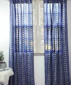 Ichcha Phulkari Indigo Curtain Panel