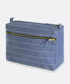 Anchal Pin Stitch Large Toiletry Bag - Slate Accessories