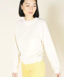 Poplinen Agnes Raglan Sweatshirt - Cream