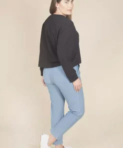 Poplinen Clothing Cindy Crop Pocket Tee - Black