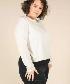 Poplinen Clothing Gwen Tencel Long Sleeve Tee - Ivory