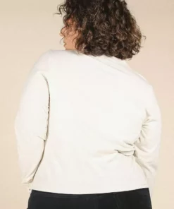 Poplinen Clothing Gwen Tencel Long Sleeve Tee - Ivory