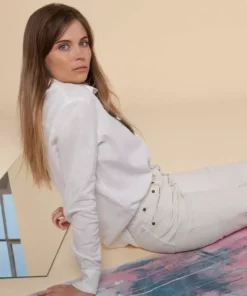 Poplinen Mercedes Upcycled Long Sleeve Linen Shirt