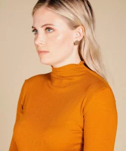 Poplinen Norma Ribbed Modal Turtleneck - Copper Best Sellers