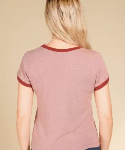Poplinen Best Sellers Pat Bamboo Ringer Tee - Heather Rose + Heretic 5 Poplinen Best Sellers Pat Bamboo Ringer Tee - Heather Rose + Heretic
