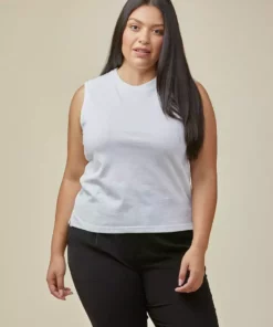 Poplinen Clothing Recy Muscle Tank - White