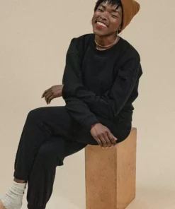 Poplinen René Jogger Set - Black