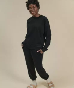 Poplinen René Jogger Set - Black