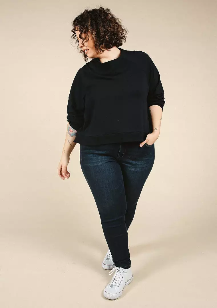 Poplinen Wilder Mock Neck Sweatshirt - Black 5 Poplinen Wilder Mock Neck Sweatshirt - Black