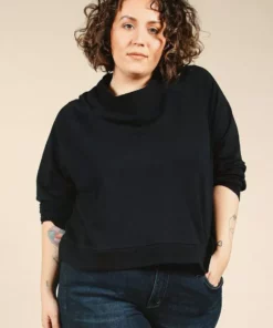 Poplinen Wilder Mock Neck Sweatshirt - Black 7 Poplinen Wilder Mock Neck Sweatshirt - Black