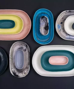 Lauren HB Studio Porcelain Oval Trays