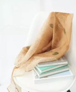 Studio Variously Primrose Cinnamon Silk Scarf 19 Studio Variously Primrose Cinnamon Silk Scarf