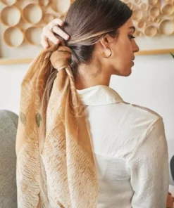 Studio Variously Primrose Cinnamon Silk Scarf 17 Studio Variously Primrose Cinnamon Silk Scarf