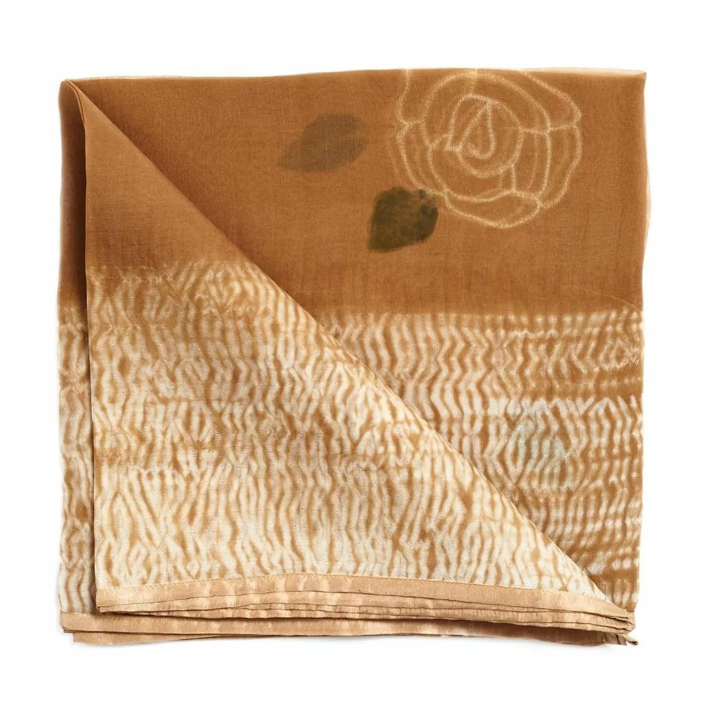 Studio Variously Primrose Cinnamon Silk Scarf 3 Studio Variously Primrose Cinnamon Silk Scarf