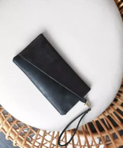 Purse & Clutch Small Asymmetric Clutch - Black