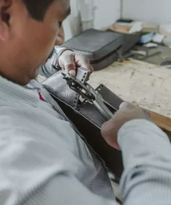 Purse & Clutch Leather Belt Bag - Charcoal 11 Purse & Clutch Leather Belt Bag - Charcoal