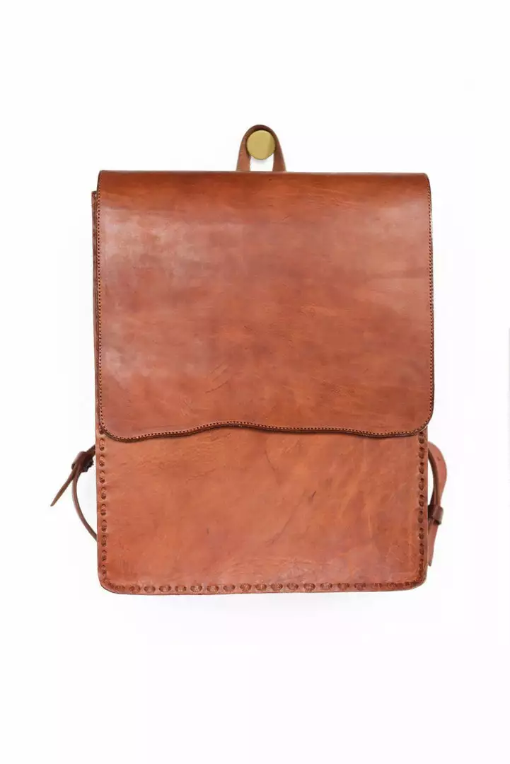 Purse & Clutch Leather Laptop Backpack - Russet Brown Accessories 2 Purse & Clutch Leather Laptop Backpack - Russet Brown Accessories