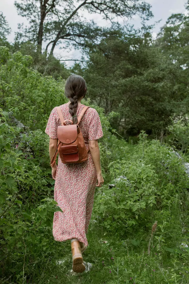 Purse & Clutch Leather Backpack - Russet Brown Handcrafted 2 Purse & Clutch Leather Backpack - Russet Brown Handcrafted