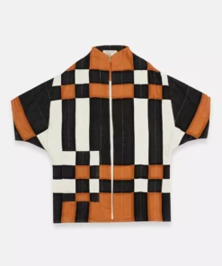 Anchal Clothing Quilted Patchwork Plaid Cocoon Jacket