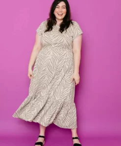 Mata Traders Clothing Randi Savanna Stripe Midi Dress