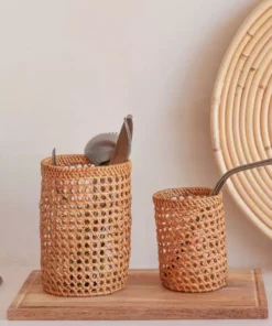 Village Thrive Rattan Utensil Holder