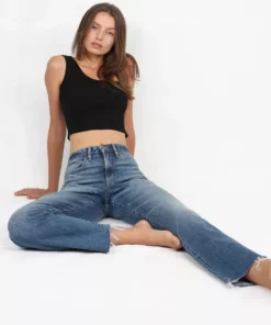 Porter Blue Rebel High Rise Straight Jean - Mabel Best Sellers